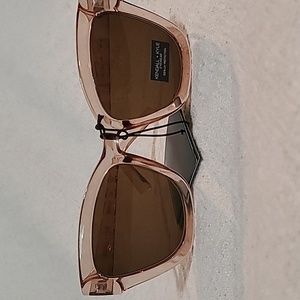 Kendall & Kylie ESTELLE Quilted Sunglasses Crystal Nude 100% UV Protection